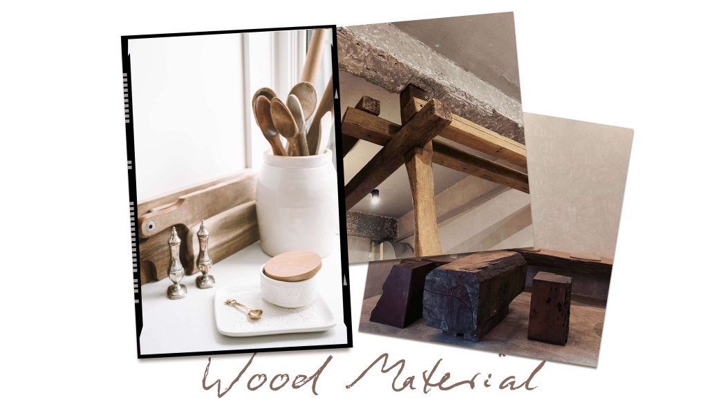 Vintage interior designers use a lot of wood materials.